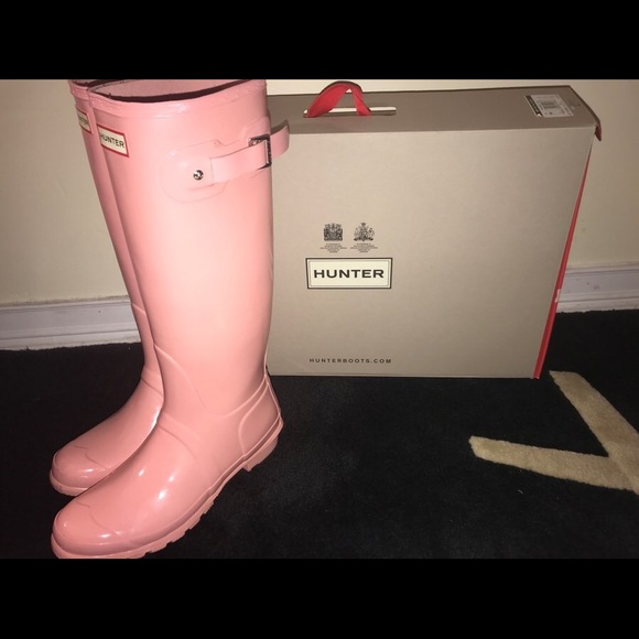 Pink Lemonade size 10 Hunter rain boots - Picture 2 of 7